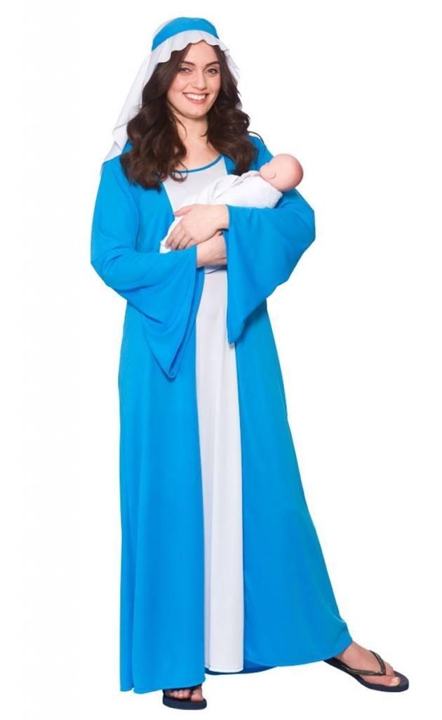 Virgin Mary Costume for Adult Nativity Plays by Wicked XM-4588 in sizes Standard and Plus Size from Karnival Costumes online Christmas party shop