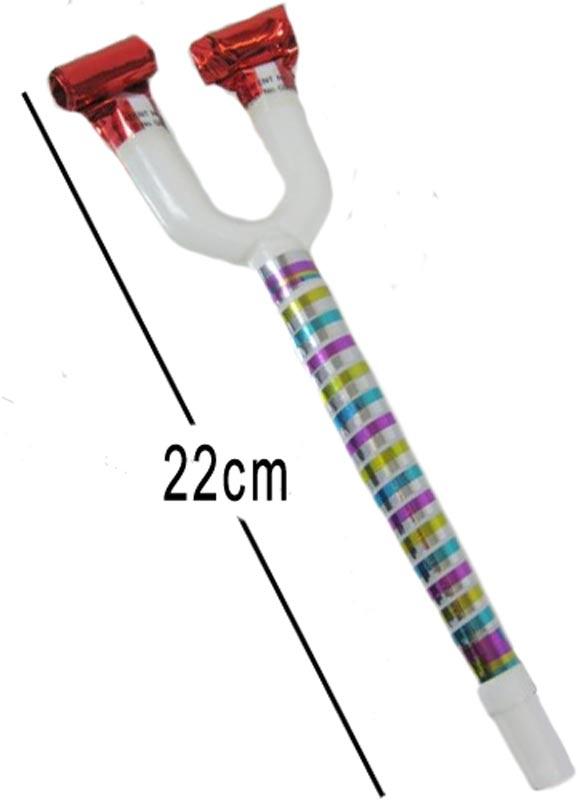 22cm long double blow-out with red foil by Creative P1850-R from Karnival Costumes