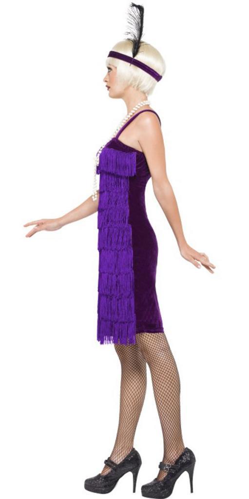 Lady's Jazz Time Flapper Costume for that Roaring Twenties look. Created by Smiffy 22424 in sizes small to xxlarge, it's available at a great price from Karnival Costumes