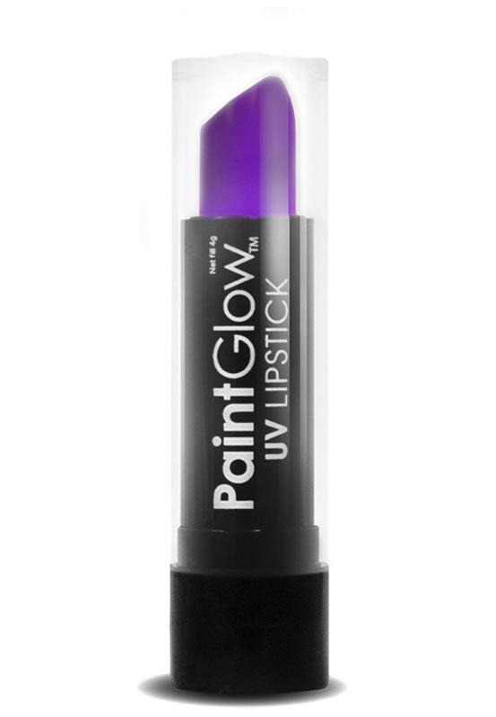 Neon Violet UV Lipstick by Paintglow and available from a collection of make-up at Karnival Costumes online party shop