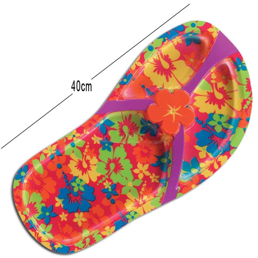 Beach Party Tropical Flip Flop Tray by Unique 54033 and available from Karnival Costumes online party shop