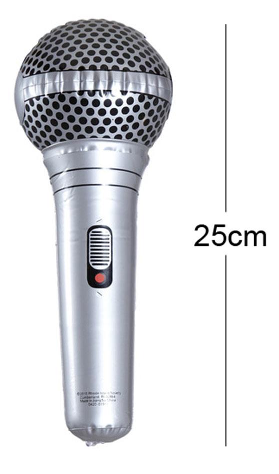 25cm realsitic Inflatable Microphone by Widmann 0515M available from Karnival Costumes online party shop