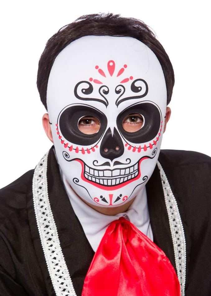 Men's Day of the Dead Skull Mask by Wicked Costumes MK-9927 and available from Karnival Costumes online Halloween party shop