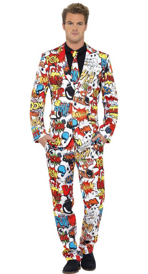 Comic Strip Stand Out Suit for Pop Art themed parties by Smiffys 43526 and available here at Karnival Costumes online party shop