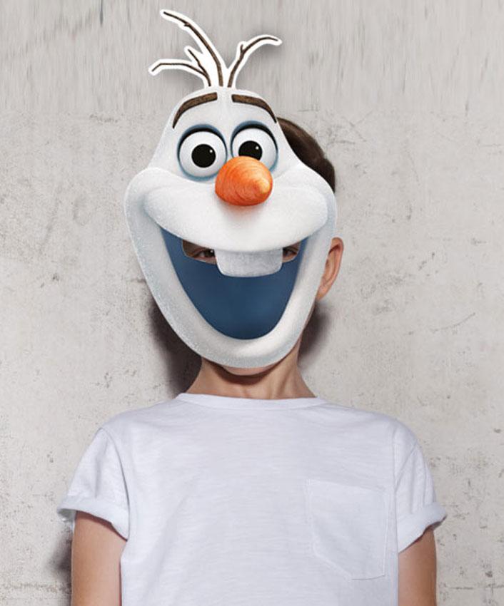 Character Fancy Dress Mask-arade Face Card Mask Olaf Disney Frozen Mask