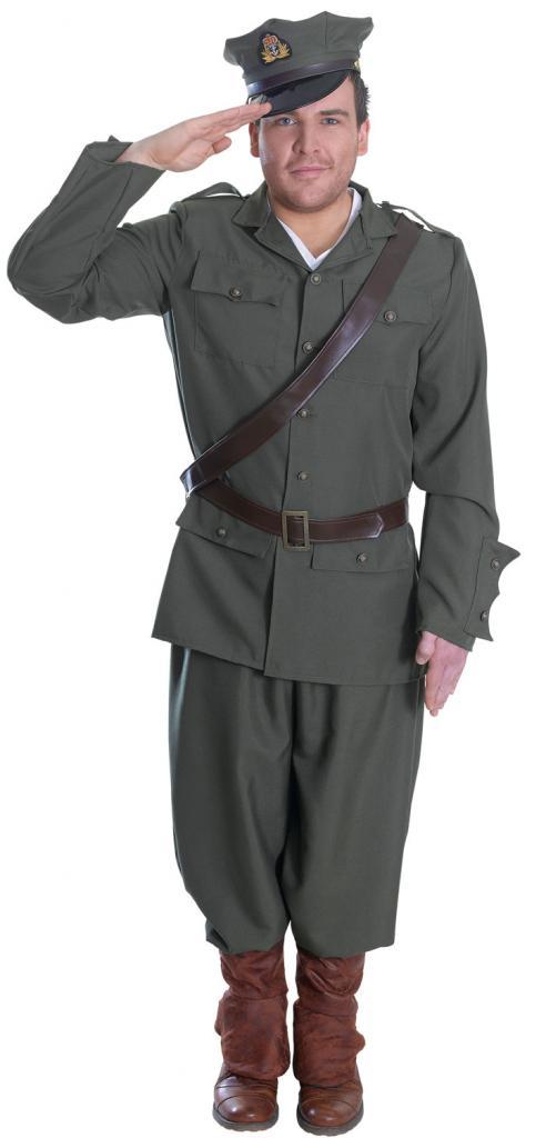 Blackadder WWI Army Officer Costume by Bristol Novelty AC711 available from Karnival Costumes online party shop