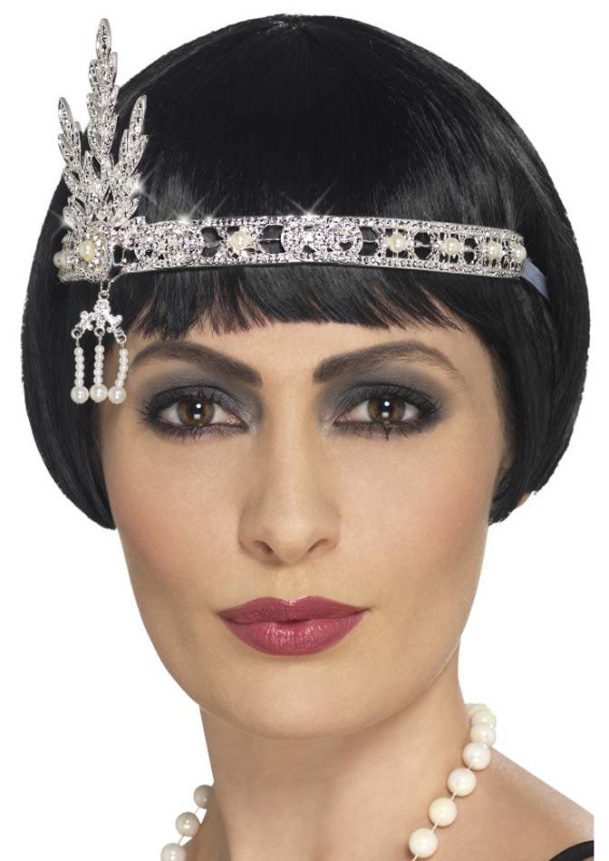 Deluxe Jewelled Flapper Headband by Smiffys 44667 available here at Karnival Costumes online party shop