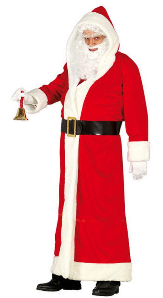 Deluxe Papa Noel or Santa Claus Hooded Robes with Belt and Beard by Guirca 42412 available in the UK here at Karnival Costumes online Christmas Party Shop