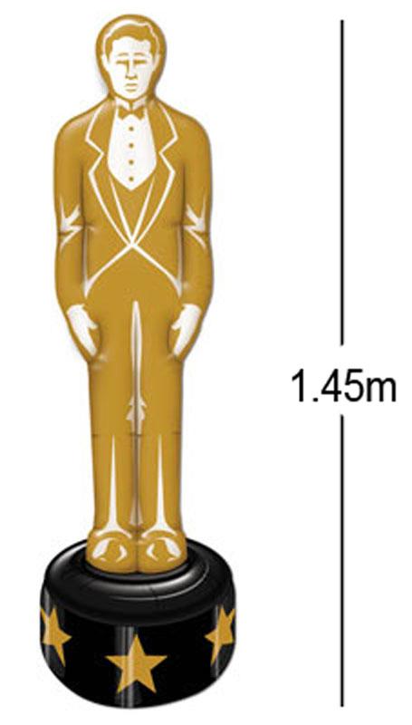 Hollywood Inflatable Gold Statue standing 4ft 7'. By Beistle 57895 it's available in the UK here at Karnival Costumes online party shop