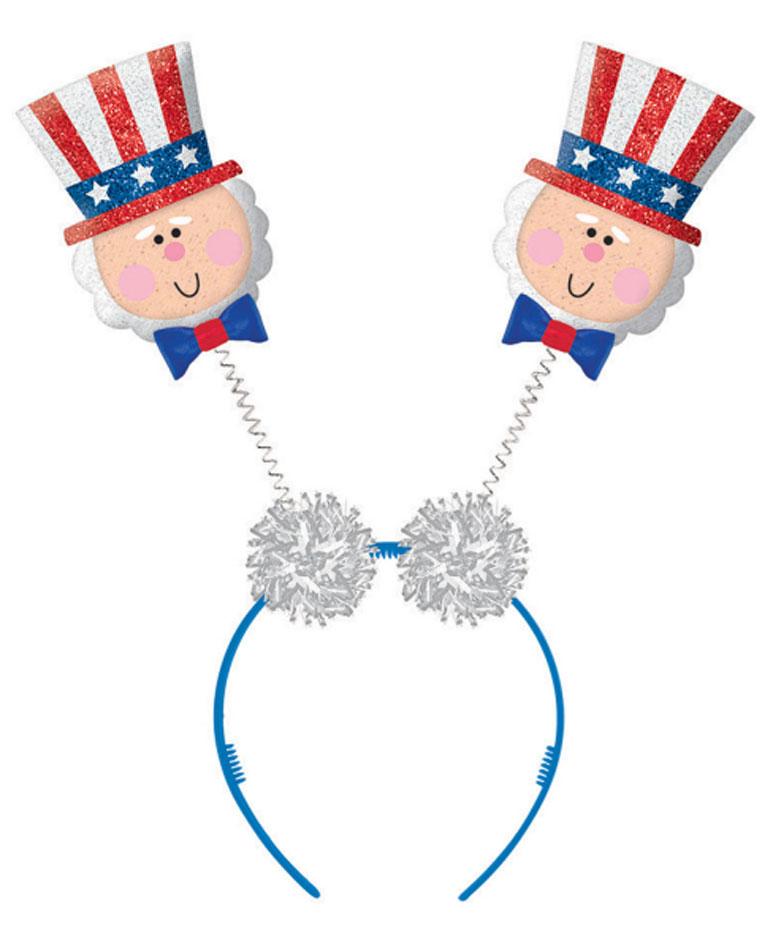 4th July USA Top Hat Head Boppers by Amscan 398311 available here at Karnival Costumes online party shop