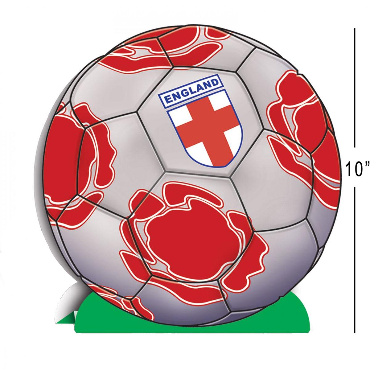 England Football Themed Centrepiece Tablecentre 10" tall by Beistle 54481 available here at Karnival Costumes online party shop