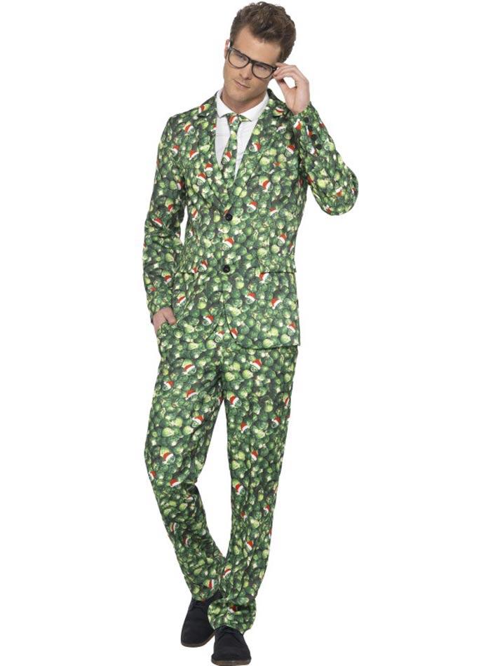 Brussel Sprout Christmas Stand Out Suit Ref 41010 available here at Karnival Costumes online Christmas party shop