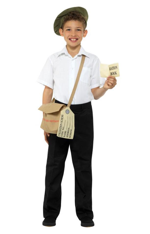 Evacuee Instant Fancy Dress Costume Kit by Smiffy 49740 available here at Karnival Costumes online party shop
