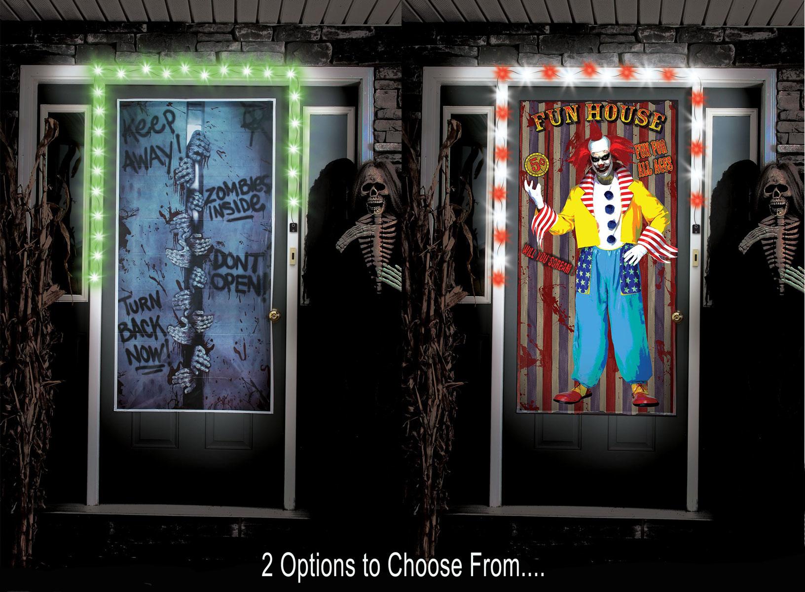 Creepy Door Greeter with Light & Sound by Fun World 91307 available in the UK here at Karnival Costumes online Halloween Shop