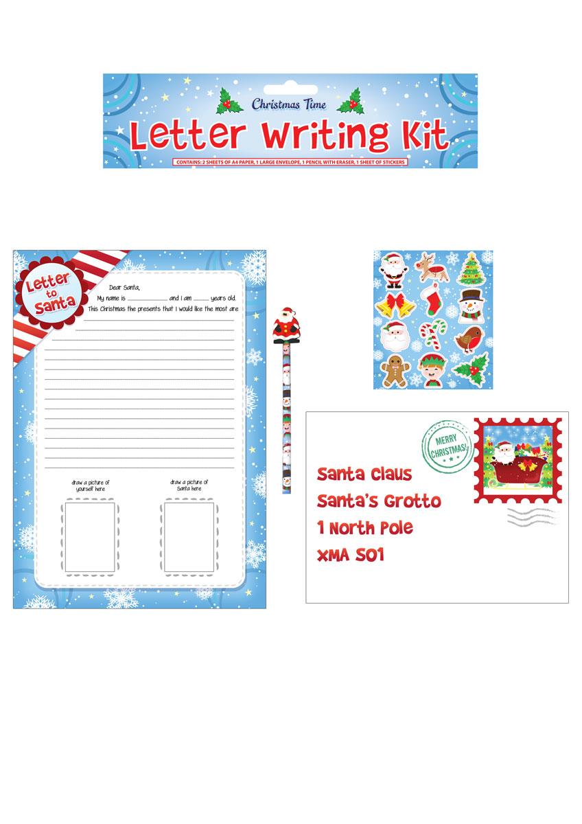 Letter Writing Set - Letter to Santa by Henbrandt W51286 available here at Karnival Costumes online Christmas party shop