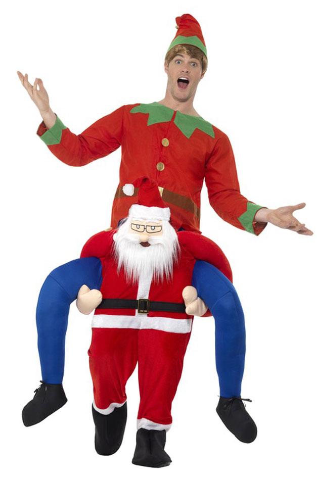 Piggy Back Santa Costume for Adults by Smiffy 48814 available here at Karnival Costumes online party shop