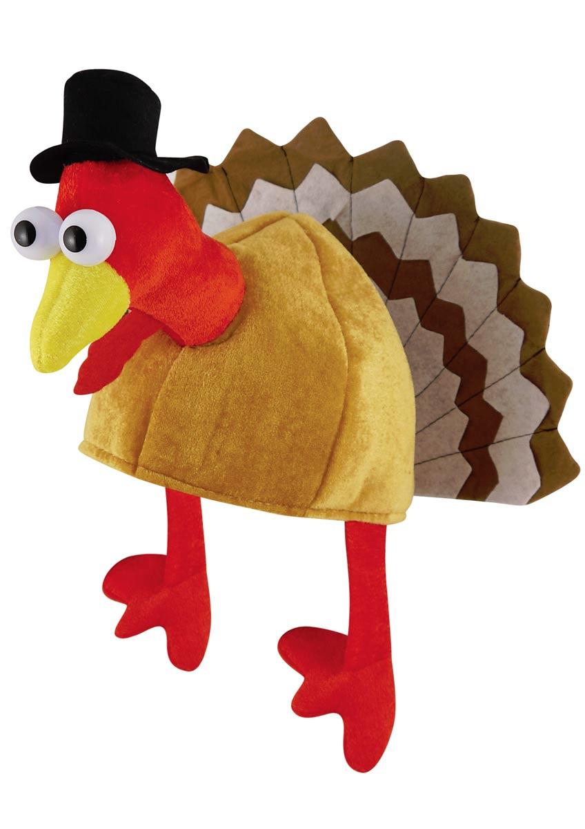 Christmas Novelty Turkey Hat with Hat ideal for Thanksgiving available here at Karnival Costumes online Christmas party shop