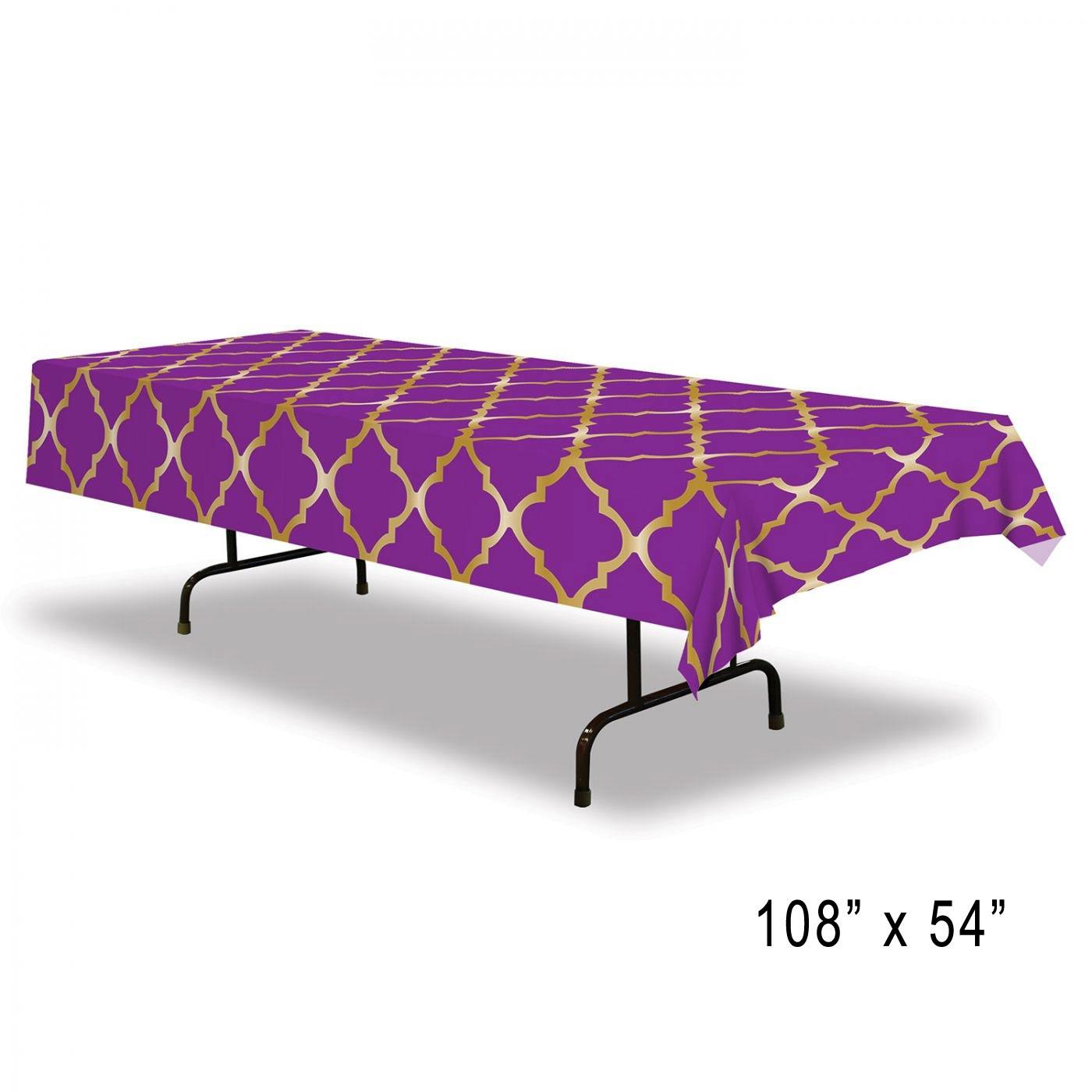 Arabian Nights Lattice Tablecover 108" x 54" by the American company Biestle 53576 and available in the UK here at Karnival Costumes online party shop