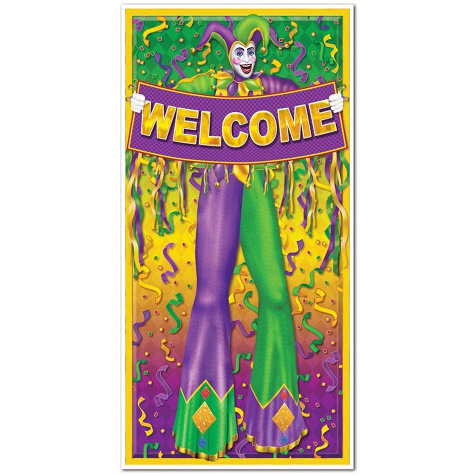 Mardi-Gras Door Cover Decoration by Beistle 57320 available in the UK here at Karnival Costumes online party shop