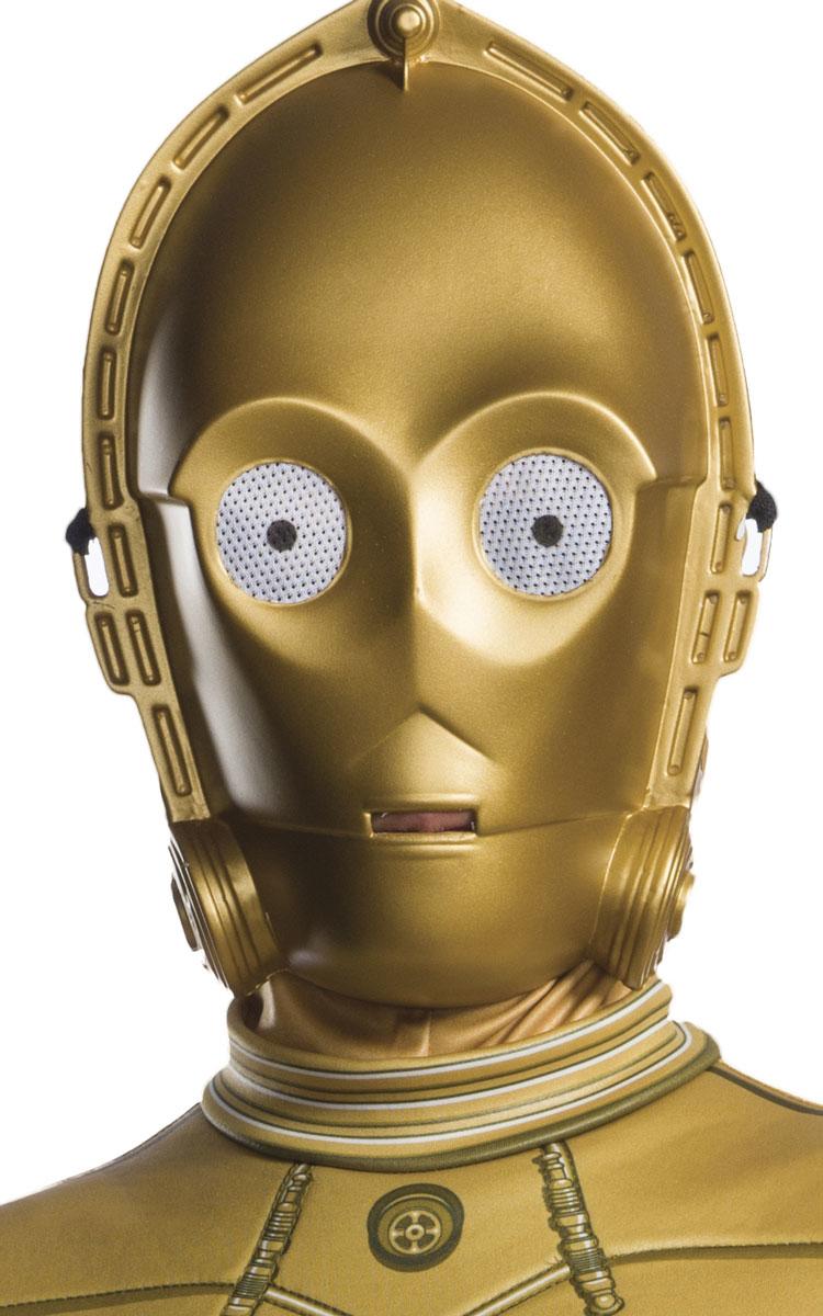 C-3PO Face Mask from our Star Wars Fancy Dress for Children by Rubies 640557 available here at Karnival Costumes online party shop