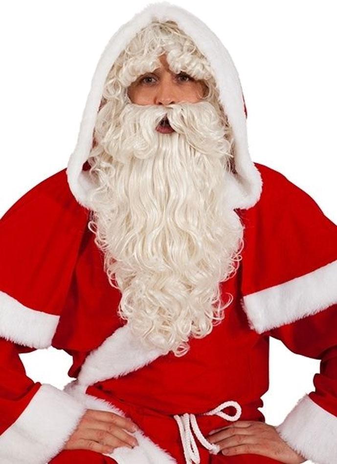 Deluxe Flaxen Santa Beard and Moustache Set by Palmers 7561B available in the UK here at Karnival Costumes online Christmas party shop
