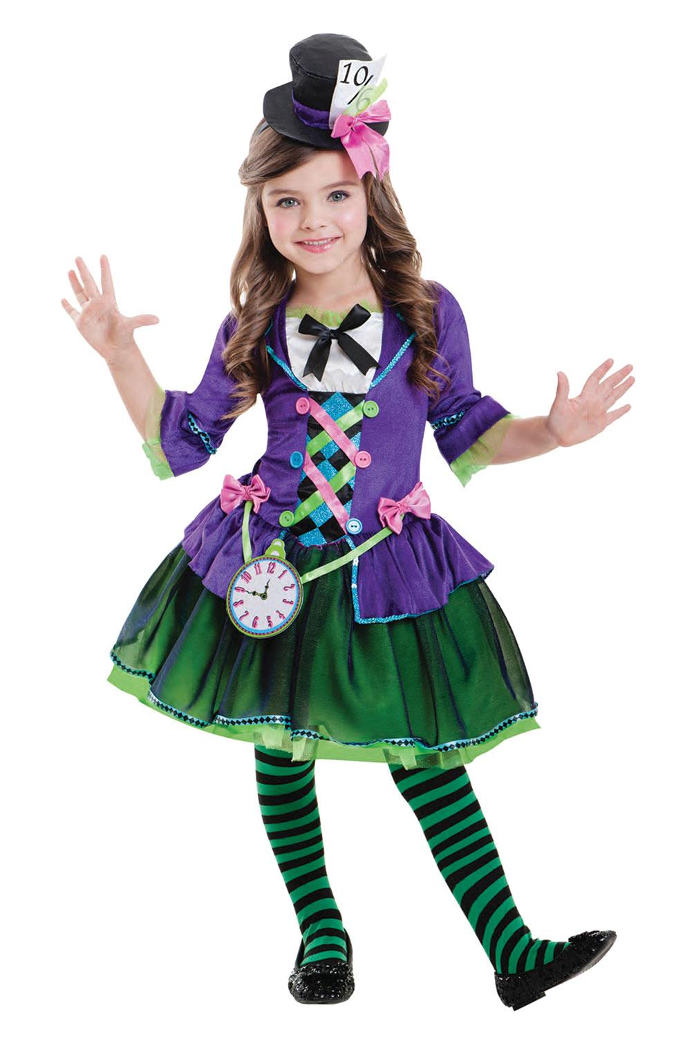 Bad Hatter Fancy Dress Costume for Girls in sizes small to XL by Amscan 9903193 available here at Karnival Costumes online party shop