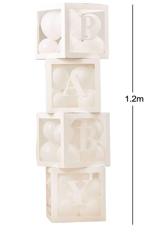 Pop Up Baby Blocks Balloon Decoration by Ginger Ray BAB-113 available here at Karnival Costumes online party shop