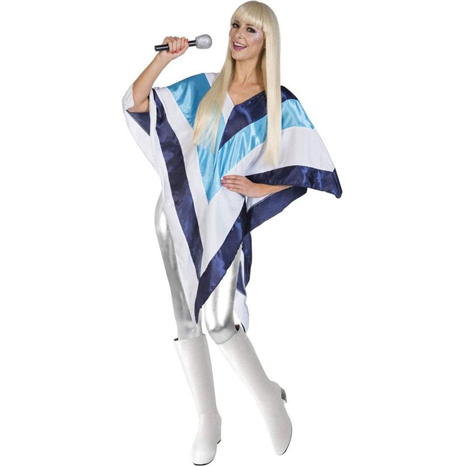 ABBA Poncho Stage Costume perfect for ABBA and Disco Era Parties by Amscan 9908310 available here at Karnival Costumes online party shop