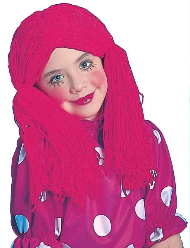 Children's Rag Doll Wig in red by Widmann 6272B available here at Karnival Costumes online party shop