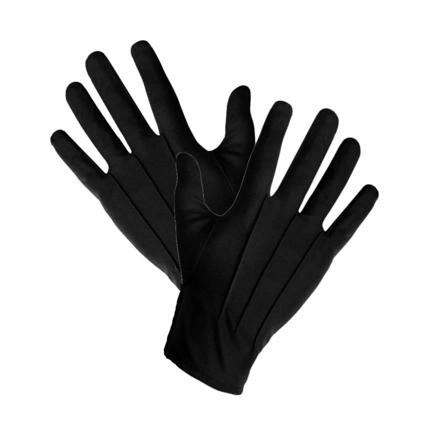 Men's Black Dress Gloves by Widmann 4635E available here at Karnival Costumes online party shop