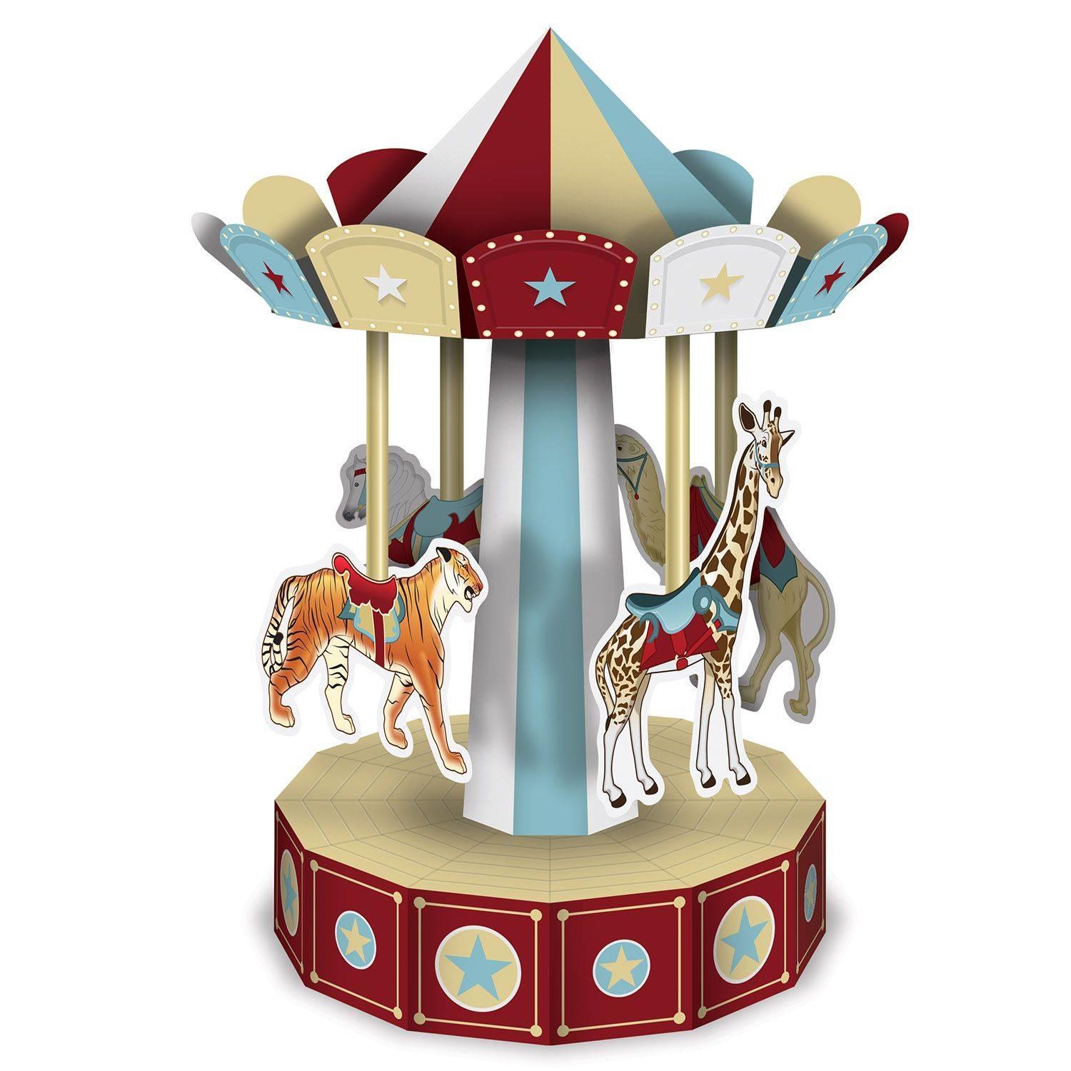 3D Vintage Circus Carousel Centerpiece by Beistle 59996 available here at Karnival Costumes online party shop