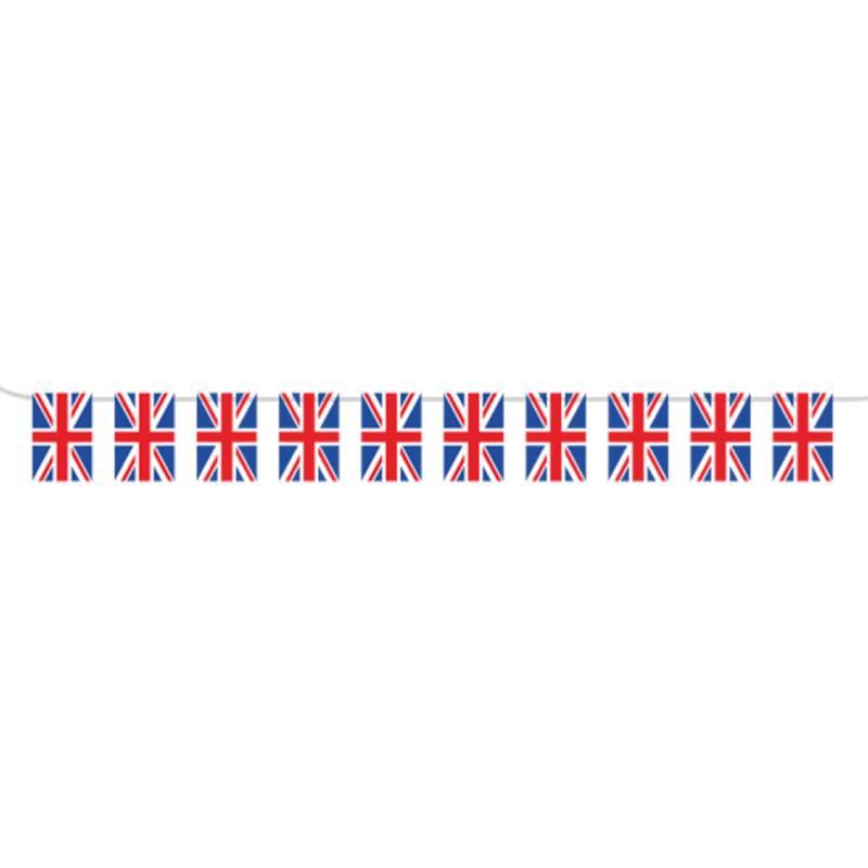 Union Jack Flag 5m Bunting in Plastic by Amscan 9913040 available here at Karnival Costumes online party shop