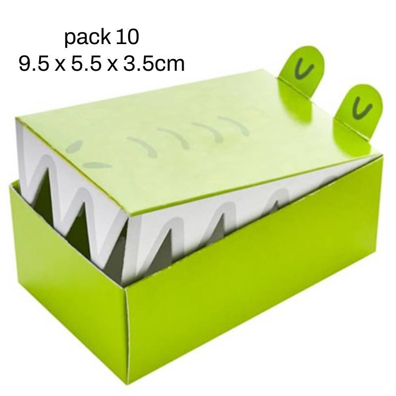 Crocodile head shaped cake boxes pack 10 pieces by Club Green B102 available here Karnival Costumes online party shop