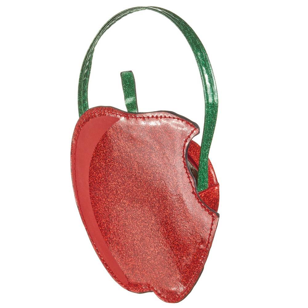 Side view of our Snow White Red Apple Handbag by Rubies 301072 available here at Karnival Costumes online party shop