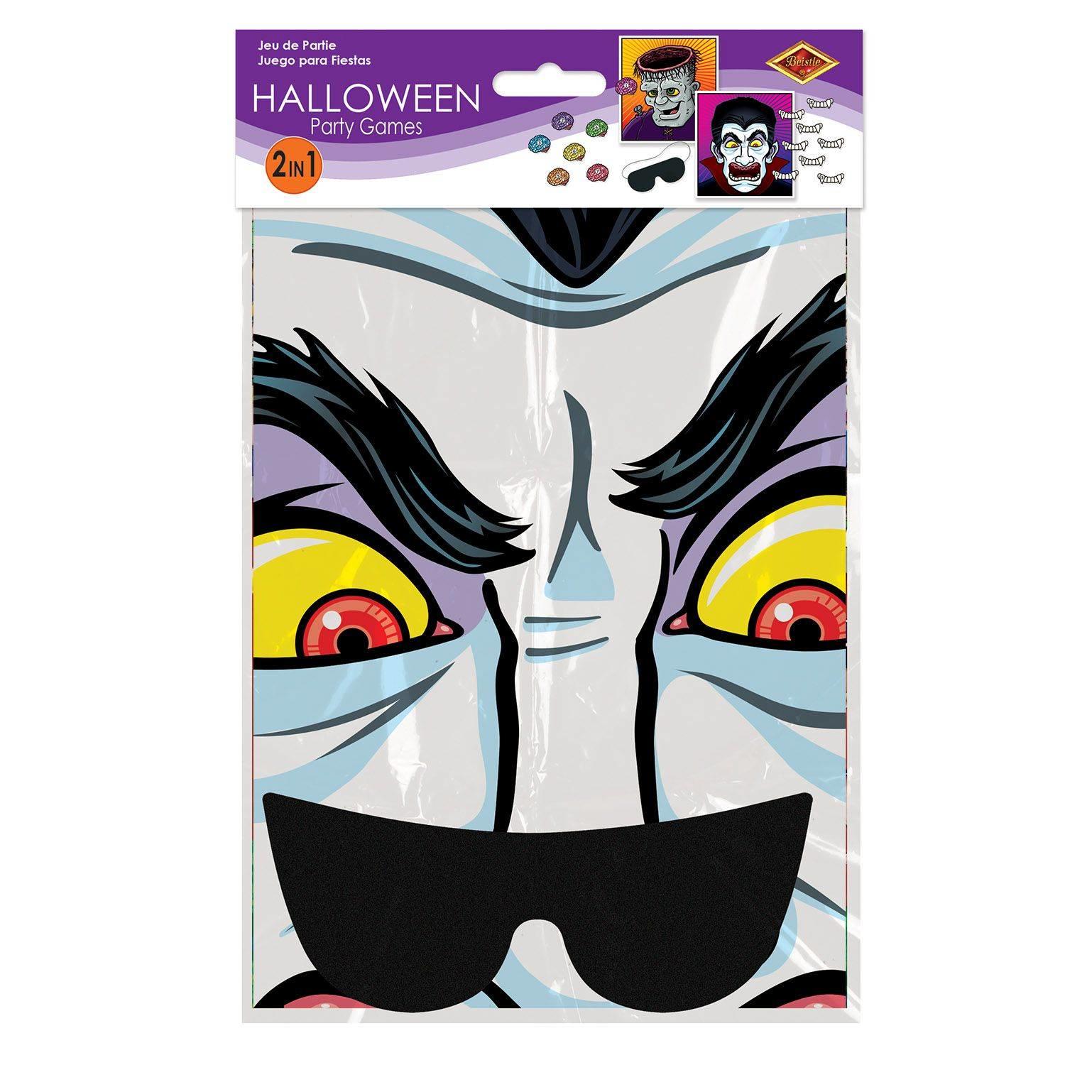 Pin the Brain AND Vampire's Teeth two Halloween party game pack by Beistle 00445 available here at Karnival Costumes online party shop