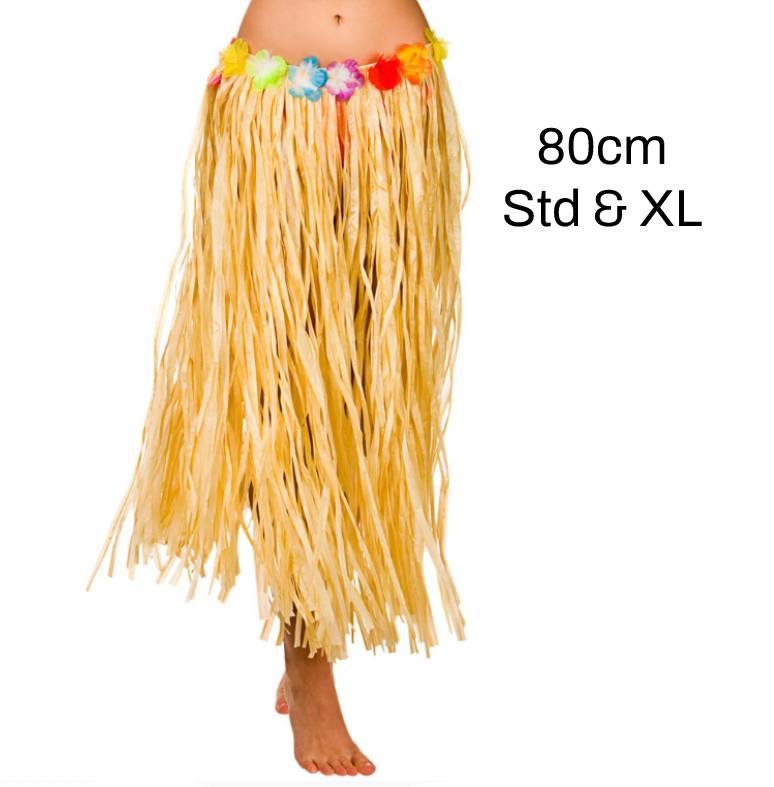 Hawaiian Hula Skirt Adult Pink Leaf Elasticated Waist 60cm 23in