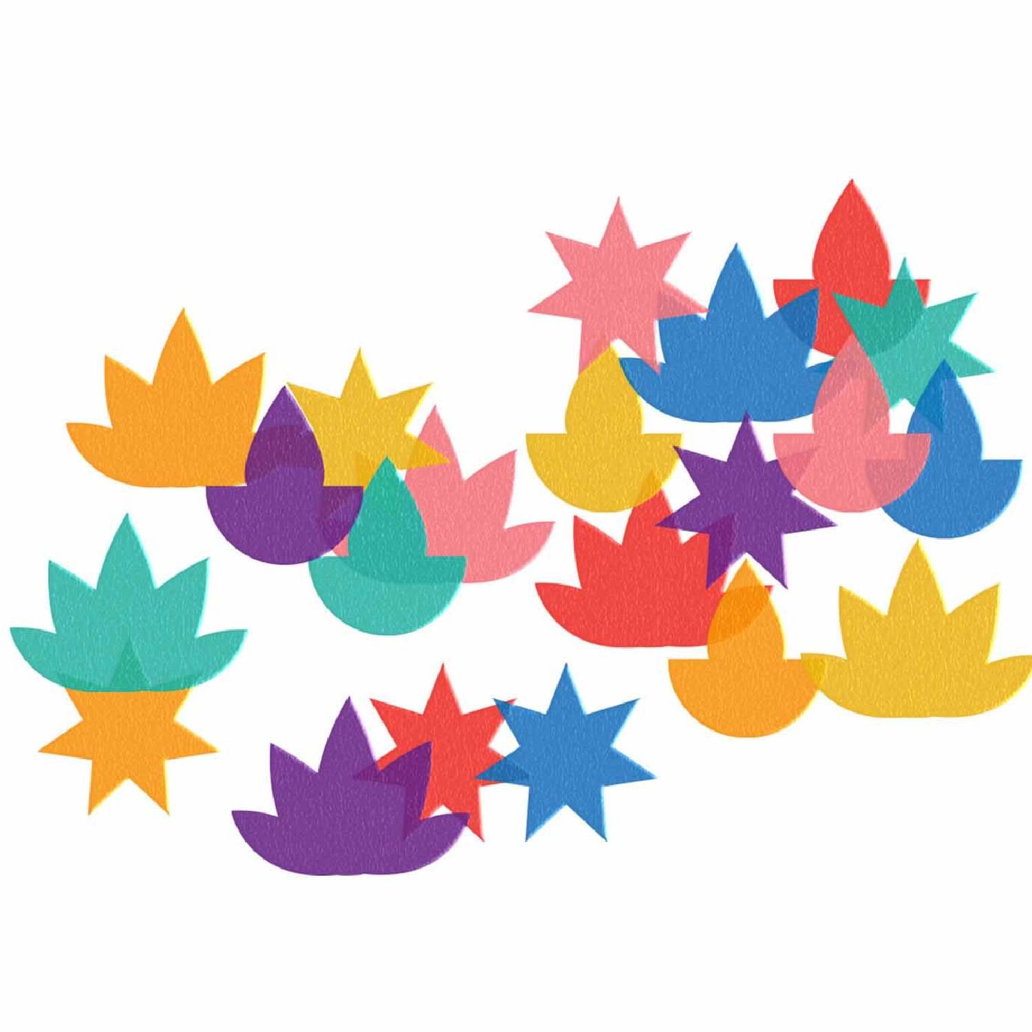 Colourful Diwali Paper Shaped Confetti 8gr by Amscan 9914463 available here at Karnival Costumes online party shop