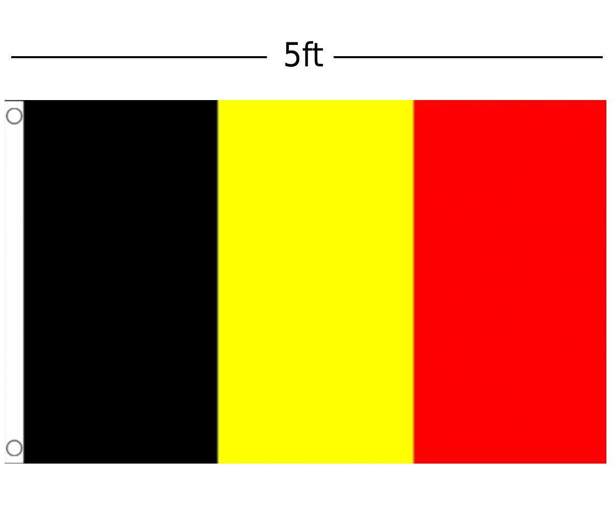 5ft x 3ft Belgium National Flag BELGC01 available here at Karnival Costumes online party shop
