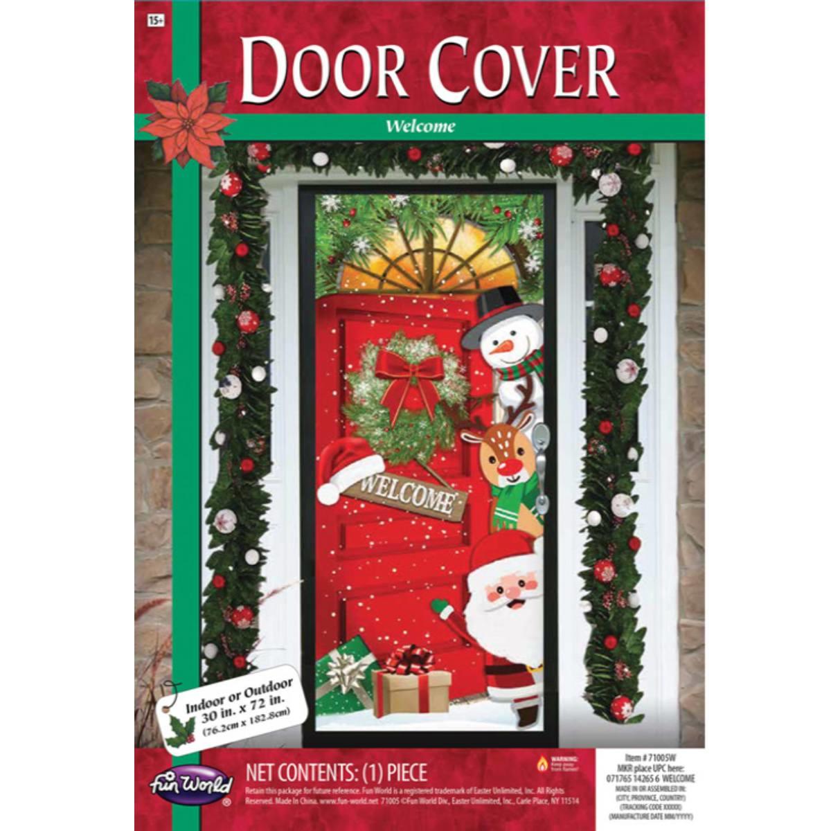 christmas plastic door cover