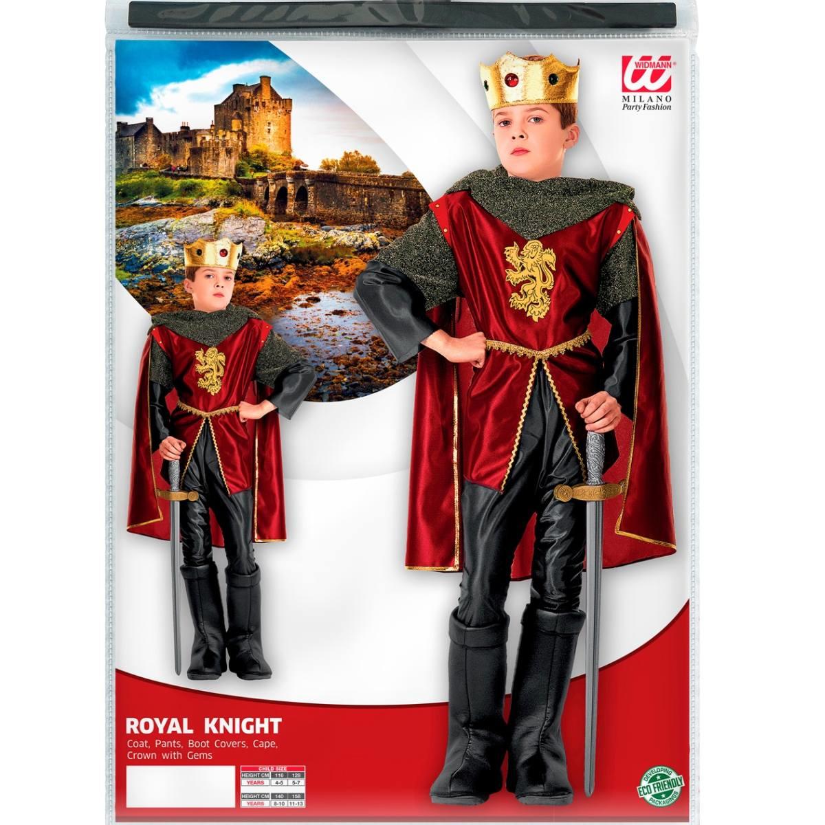 Boy s Deluxe Royal Knight Fancy Dress Costume by Widmann 3710R Karnival Costumes