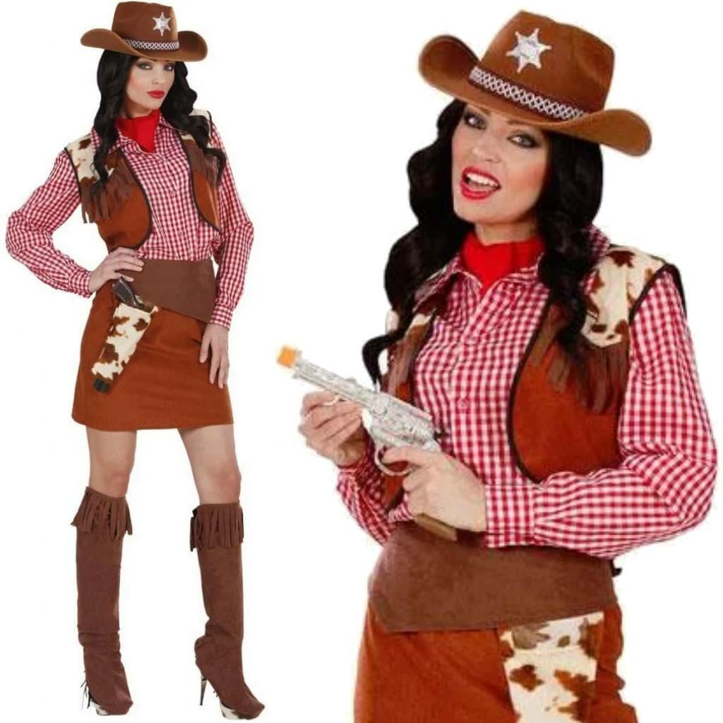Deluxe Cowgirl Fancy Dress Costume for Ladies by Widmann 5884 ...