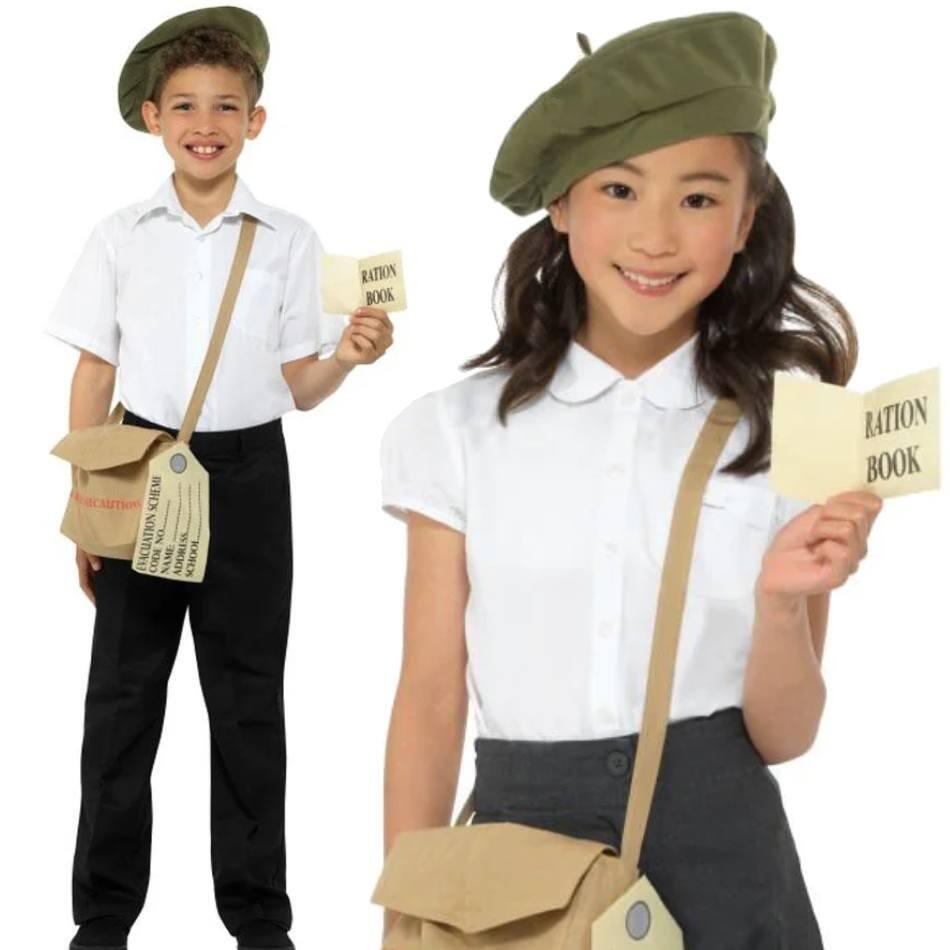 Instant Evacuee Fancy Dress Kit - WWII Historical Costumes by Smiffys ...