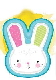 Bunny Shaped Easter Plates by Amscan 430822 available here at Karnival Costumes online party shop