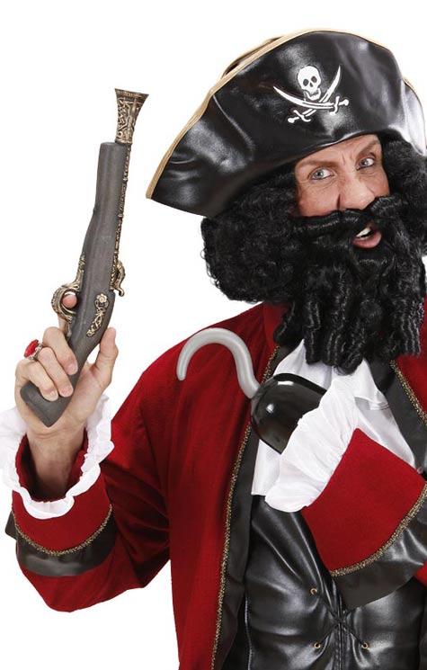Long Pirate Pistol for adults by Widmann 2776P available here at Karnival Costumes online party shop