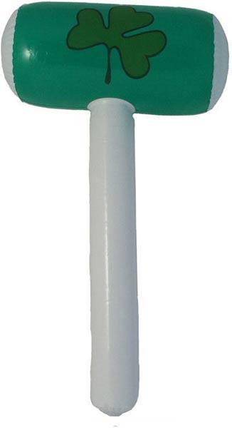 St Patricks Day Inflatable Hammer in Green & White