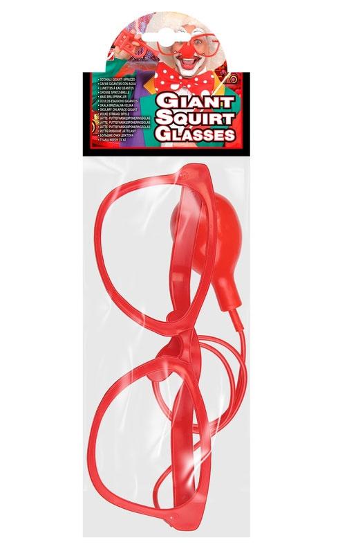 Colourful Squirting Clown's Jumbo Glasses by Widmann 2718Q available here at Karnival Costumes online party shop