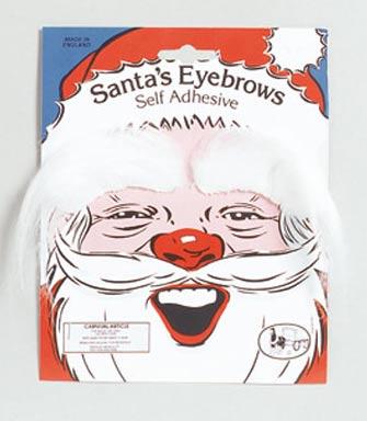 Santa Claus eyebrows with self-adhesive backing by Steptoes MB056 available here at Karnival Costumes online party shop