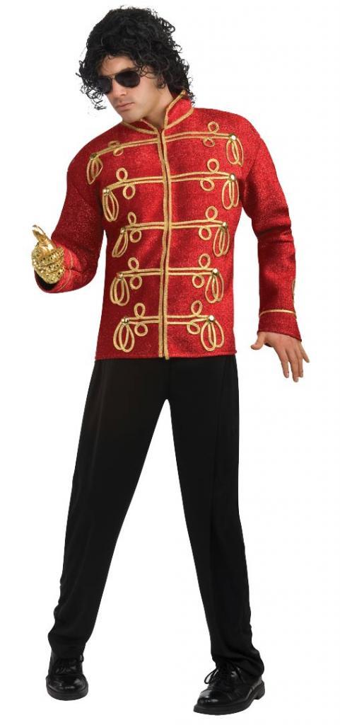 Michael Jackson Military Jacket Adult Costume in Red by Rubies 889772 available here at Karnival Costumes online party shop