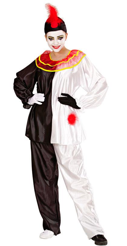 Adult Pierrot Clown Costume by Widmann 3535 available here at Karnival Costumes online party shop