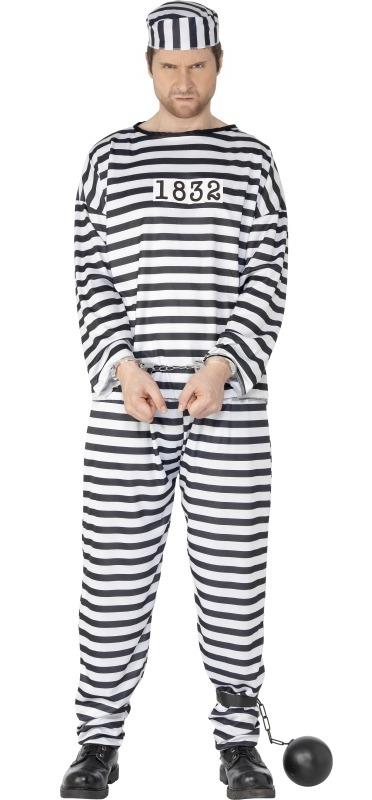 Convict Costume Fancy Dress Costume